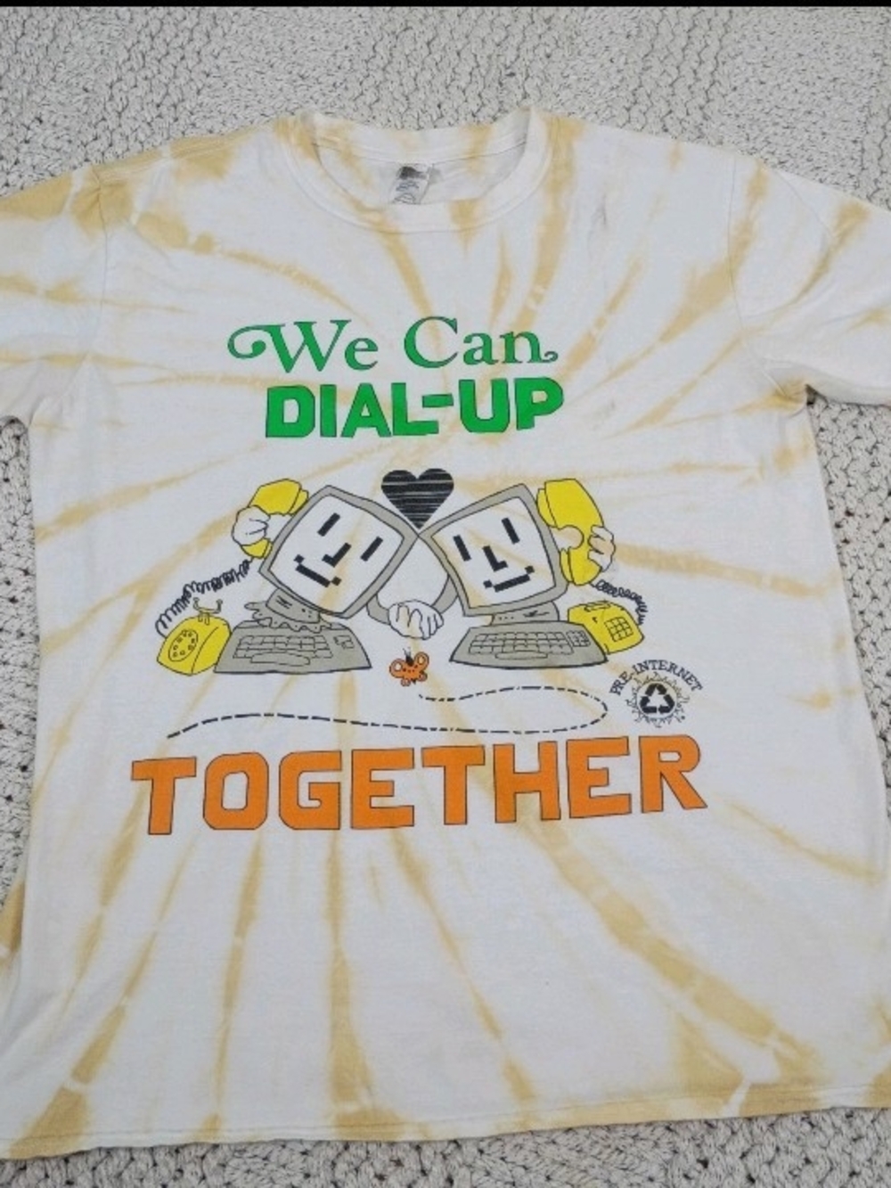 We Can Dial-Up Together Unisex Adult  Graphic Tie-Dye T-Shirt